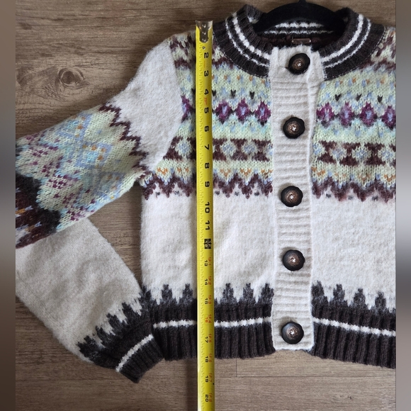 NWOT | Free People Millie Cardi | Oatmeal Combo XS - Picture 2 of 8